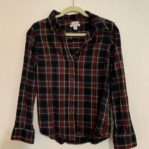 Black and Red Plaid LL Bean Flannel